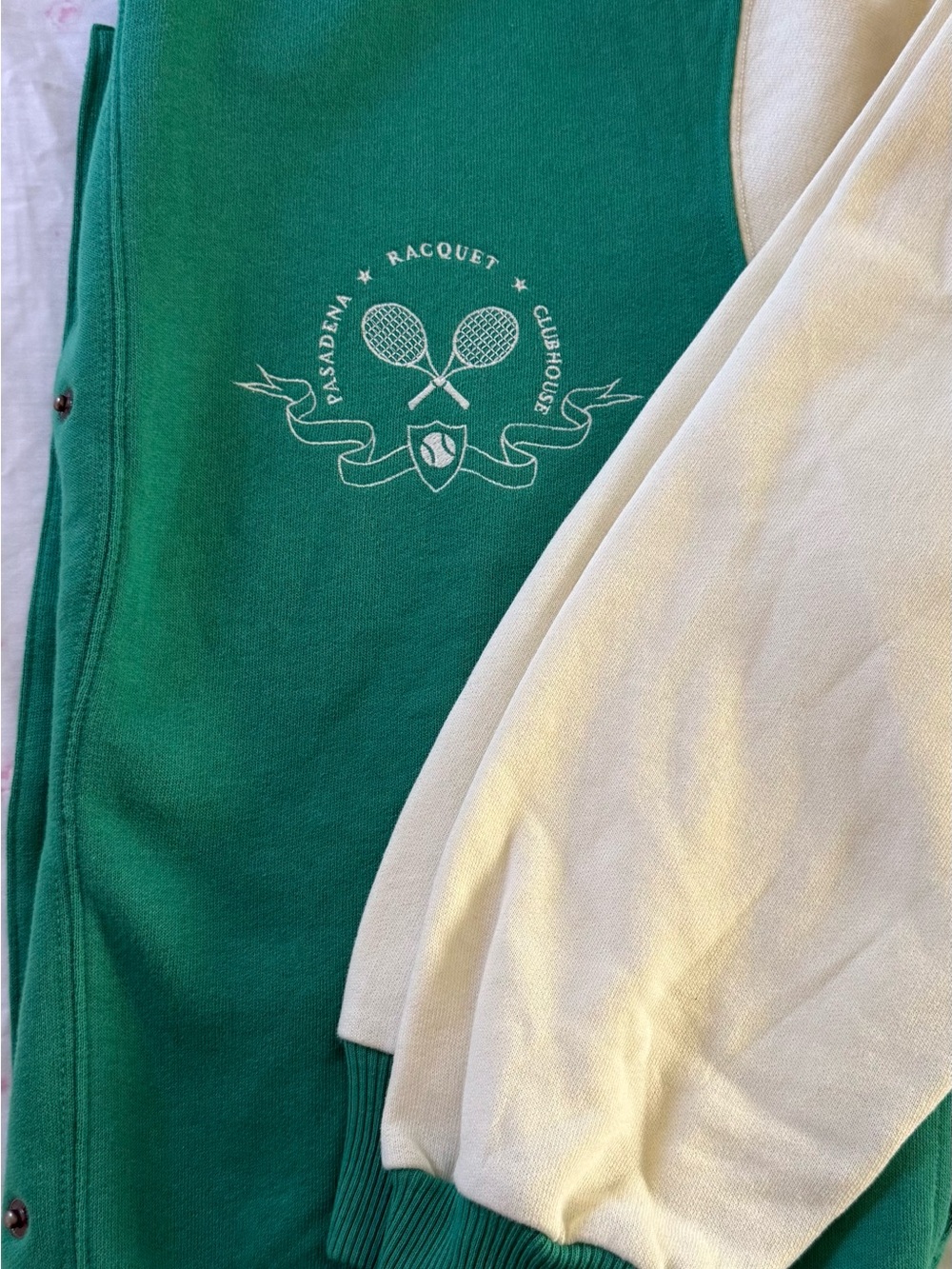 Hollister Green Tennis Varsity Jacket